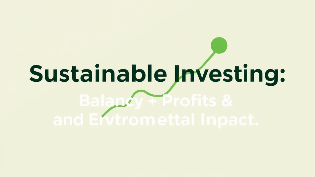 Sustainable Investing: Balancing Profits and Environmental Impact